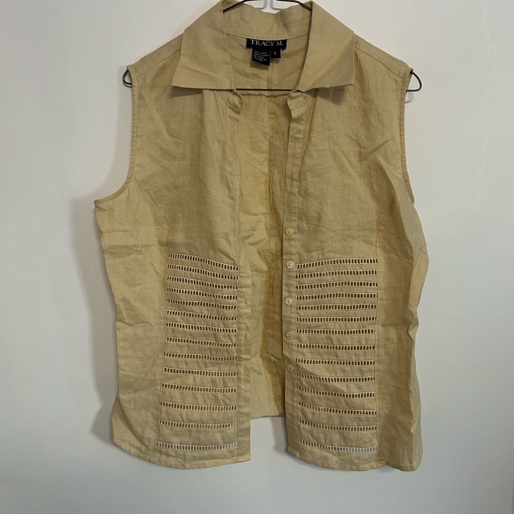 Linen Sleeveless Top